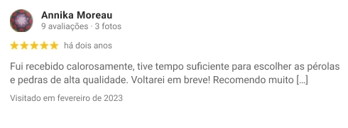 avaliacoes annika fournisseur de pierres