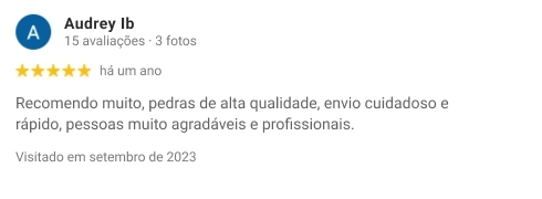 avaliacoes audrey fournisseur de pierres